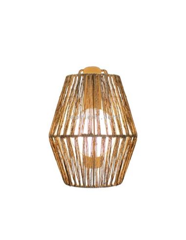 Aplique de yute para exterior SISINE 25 con bateria | LeónLeds Iluminación | lámpara pared  madera