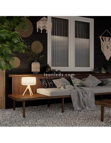 Lámpara de sobremesa exterior LED cable Chloe foto ambiente New Garden | LeonLeds Iluminación