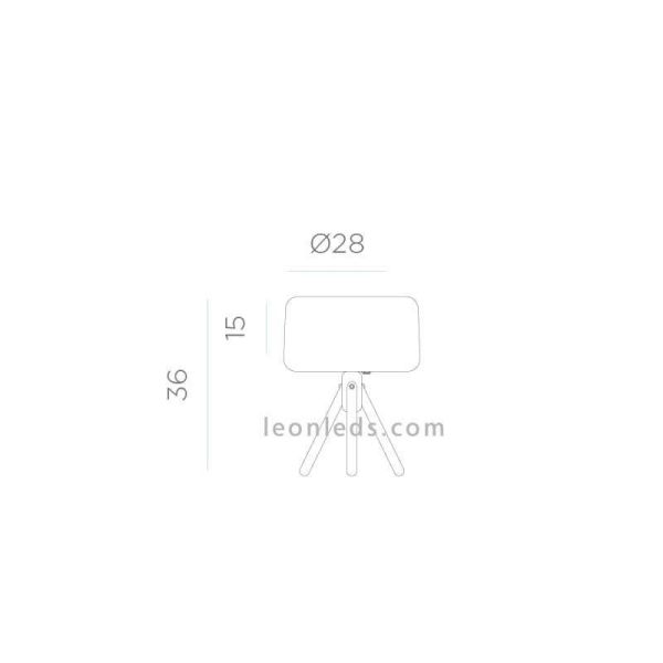 Lámpara de sobremesa exterior LED cable Chloe dimensiones New Garden | LeonLeds Iluminación