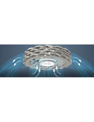 Rubik Wifi LED Ventilateur de plafond Air Bladeless DC Motor Graphite Couleur Sulion | leonleds