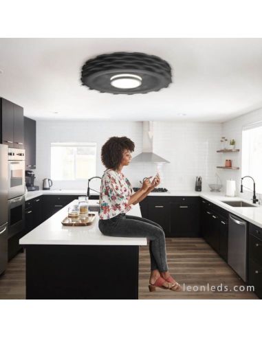 Ambiente Ventilador de Techo Rubik Wifi LED Sin Aspas Motor DC Color Grafito Sulion | LeonLeds