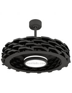 Ventilador de teto Rubik Wifi LED Bladeless DC Motor Grafite Cor Sulion | leonleds