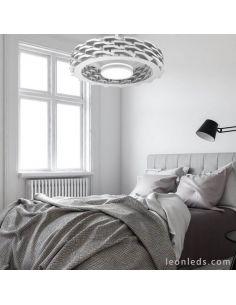 Rubik Wifi Branco LED Ventilador de Teto Sem Lâminas DC Motor Sulion | leonleds 2