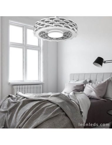 Rubik Wifi Ventilateur de Plafond Environnement Blanc LED Sans Lame DC Moteur Sulion | leonleds