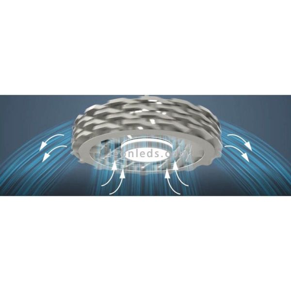 Contrôle de Ventilateur de Plafond Rubik Wifi Blanc LED Sans Pales Moteur DC Sulion | Éclairage LeonLeds