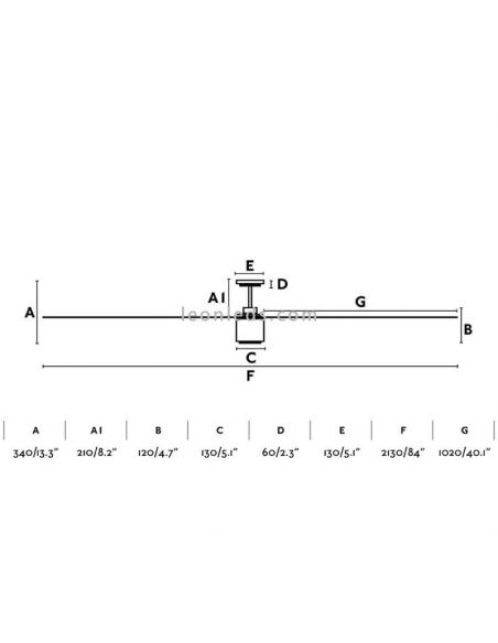 Dimensões Attos Ventilador de teto LED com Wifi Marrom Faro Barcelona | leonleds