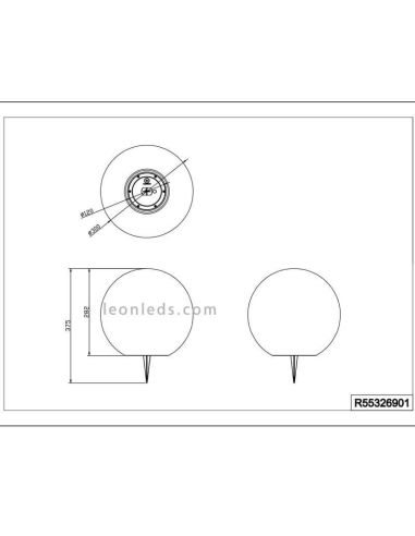 Bola de jardín LED solar RGBW Melo