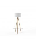 Lampe trépied en bois avec câble d'extérieur Chloe New Garden | Éclairage LeonLeds