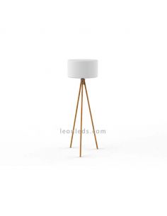 Lámpara trípode madera cable exterior Chloe New Garden | LeonLeds Iluminación