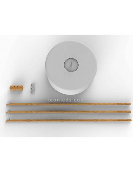 Lámpara trípode madera cable exterior partes lámpara montaje Chloe New Garden | LeonLeds Iluminación