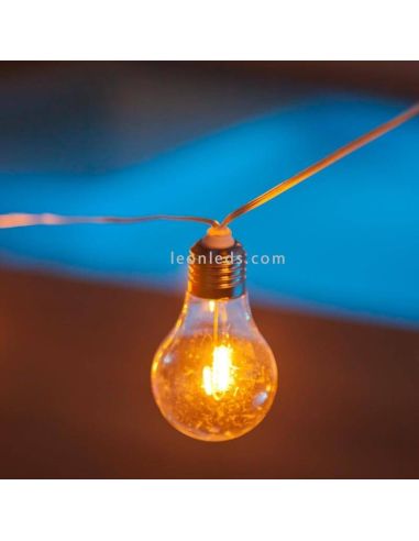Pack 3 guirlandes d'extérieur Stella ampoules vintage New Garden | Éclairage LeonLeds