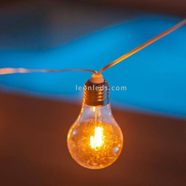 Pacote de 3 guirlandas ao ar livre Stella vintage lâmpadas New Garden | Leon Iluminação LED