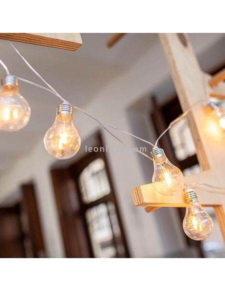 Pack 3 guirlandes d'extérieur Stella ampoules New Garden | Éclairage LeonLeds