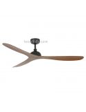 Ventilateur de plafond au design intemporel Gotland Noir et Bois 33447 Faro Barcelona | Éclairage LeonLeds