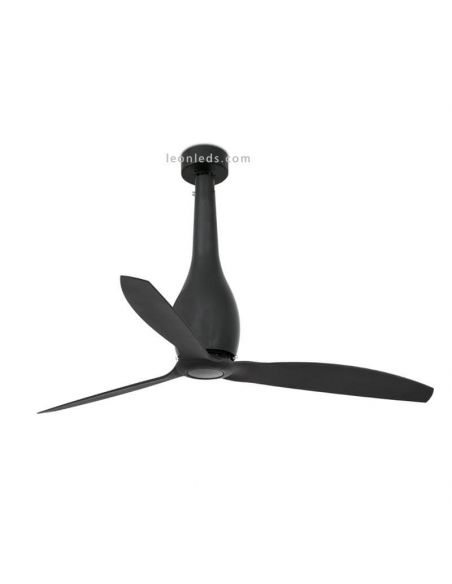 Ventilador de Techo Industrial Negro Mate Eterfan con motor DC Faro Barcelona | LeonLeds