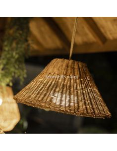 Lámpara colgante Calobra natural New Garden | LeonLeds Iluminación 2