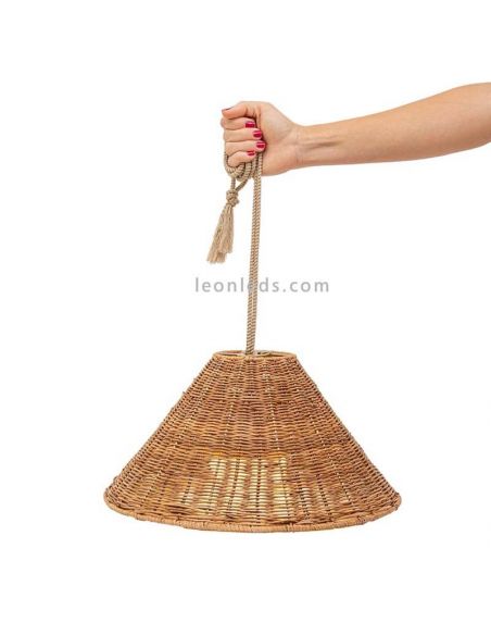 Candeeiro suspenso Calobra natural New Garden | Leon Iluminação LED