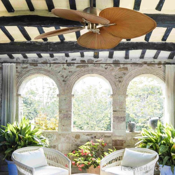 Ambiente de Ventilador de Techo oro viejo Cuba 33352B | LeonLeds