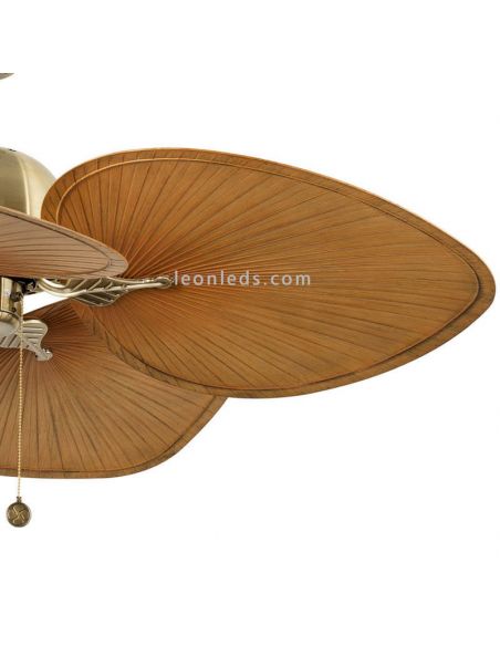 Detalle de Ventilador de Techo oro viejo Cuba 33352B | LeonLeds