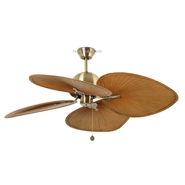 Ventilador de Teto Ouro Velho Cuba 33352B | leonleds