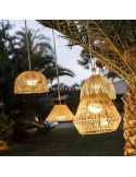 Lámpara recargable natural Bossa Hang 3 metros de cable New Garden | LeonLeds Iluminación