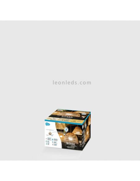 Embalaje lámpara recargable natural Bossa Hang 3 metros de cable New Garden | LeonLeds Iluminación
