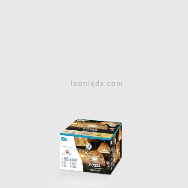 Embalaje lámpara recargable natural Bossa Hang 3 metros de cable New Garden | LeonLeds Iluminación