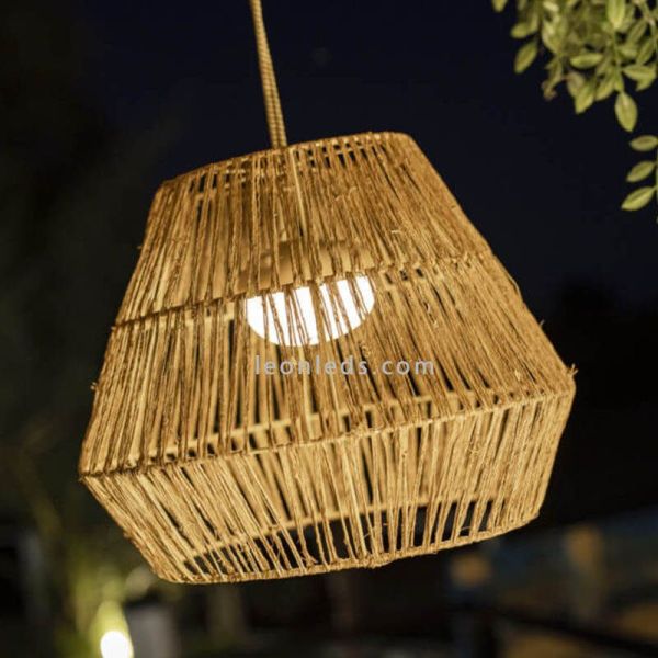 Lámpara exterior recargable natural Sisine 3m New Garden | LeonLeds Iluminación