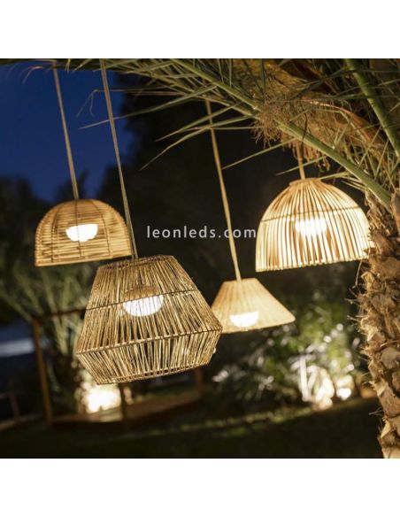 Lámpara exterior recargable natural serie Sisine  New Garden | LeonLeds Iluminación