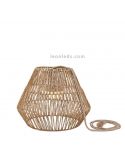 Lámpara exterior recargable natural serie Sisine geométrica New Garden | LeonLeds Iluminación