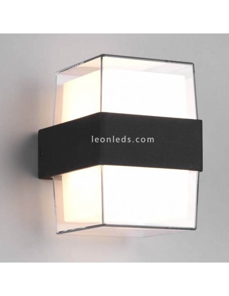 Aplique LED cuadrado de exterior moderno Molina | lámpara de pared gris antracita| LeónLeds Iluminación