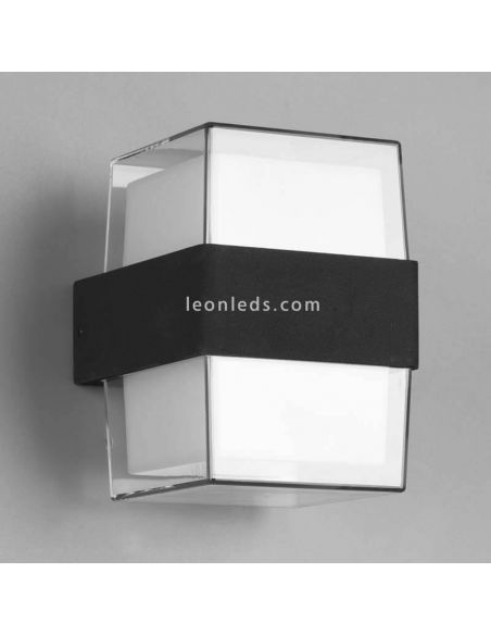 Arandela moderna quadrada LED para exterior Molina | candeeiro de parede de cristal com LED | Leon Iluminação LED