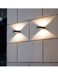 Aplique de exterior bidireccional LED Reno | LeónLeds Iluminación | lámpara de pared antracita 2