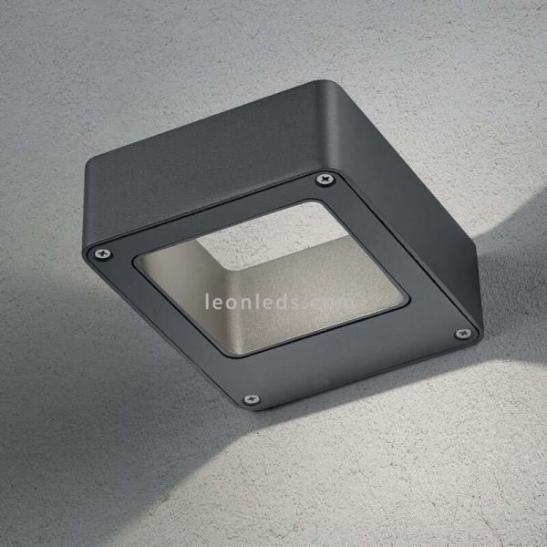 Arandela LED bidirecional para exterior Reno | LeónIluminação Leds | candeeiro de parede antracite para paredes