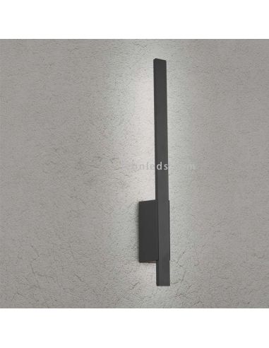 Aplique exterior de diseño LED Tawa |lámpara de pared plana alargada | LeónLeds Iluminación