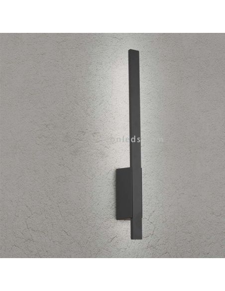 Aplique exterior de diseño LED Tawa |lámpara de pared plana alargada | LeónLeds Iluminación