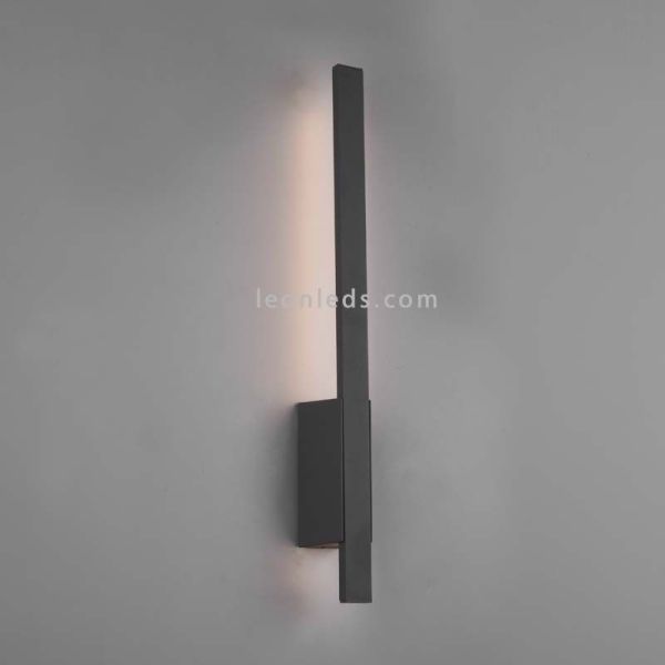 Aplique exterior de diseño LED Tawa |lámpara de pared plana alargada | LeónLeds Iluminación