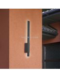 Aplique exterior de diseño LED Tawa |lámpara de pared plana alargada | LeónLeds Iluminación