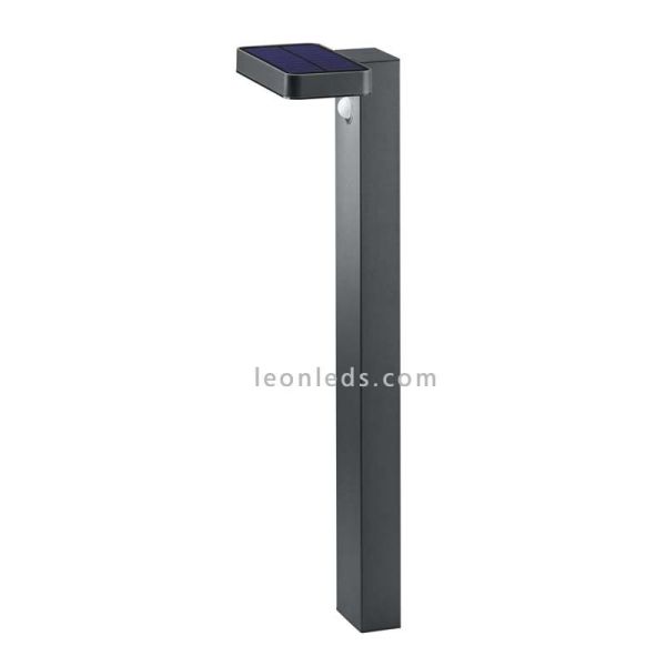 Baliza LED solar con sensor de movimiento para exterior Posadas | lámpara de jardin gris pizarra| LeónLeds Iluminación