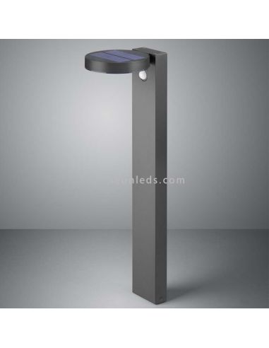 Baliza LED solar con sensor de movimiento para exterior Posadas | lámpara de jardin gris antracita| LeónLeds Iluminación