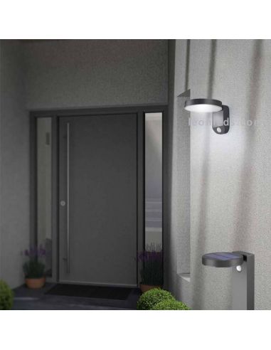 Aplique LED solar con sensor de movimiento para exterior Posadas | aplique con sensor | LeónLeds Iluminación