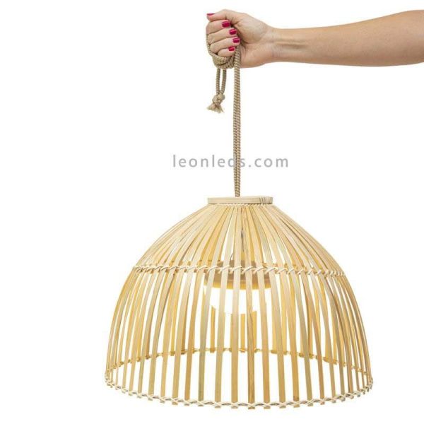 Lámpara colgante natural exterior Reona Hang New Garden | LeonLeds Iluminación