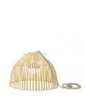 Lámpara colgante natural exterior Reona Hang color madera New Garden | LeonLeds Iluminación