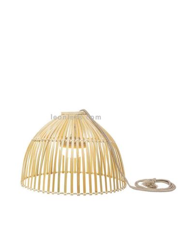 Candeeiro de suspensão exterior natural Reona Hang cor de madeira New Garden | Leon Iluminação LED