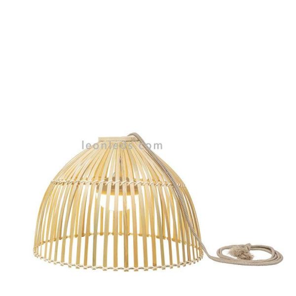 Lámpara colgante natural exterior Reona Hang color madera New Garden | LeonLeds Iluminación