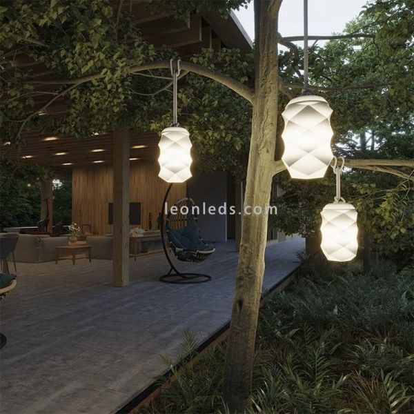 Candeeiro portátil Bita multicor recarregável exterior New Garden | Leon Iluminação LED
