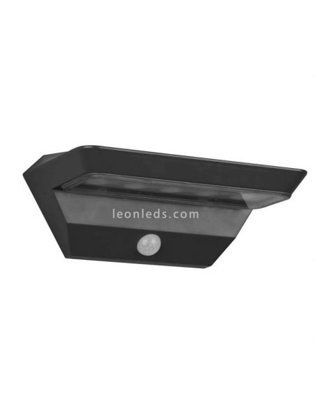 Arandela solar LED para exterior com sensor Mendoza | aplique de parede com botão | Leon Iluminação LED