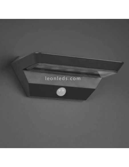 Arandela solar LED para exterior com sensor Mendoza | aplique trio de iluminação | Leon Iluminação LED