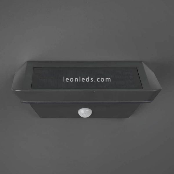 Aplique solar LED para exterior con sensor Mendoza | aplique cuadrado | LeónLeds Iluminación