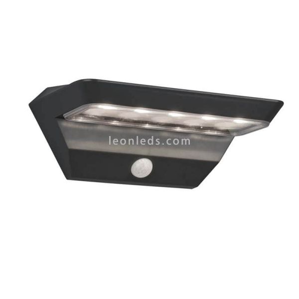 Aplique solar LED para exterior con sensor Mendoza | aplique antracita | LeónLeds Iluminación